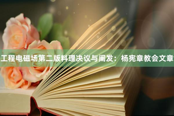 工程电磁场第二版料理决议与阐发：杨宪章教会文章